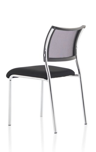 Brunswick Visitor Chair Black Fabric Chrome Frame BR000021 Dynamic
