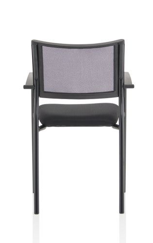 82020DY - Brunswick Visitor Chair Black Fabric wArms Black Frame BR000024