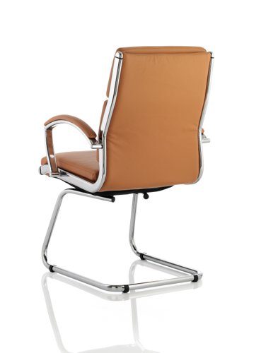 BR000031 Classic Cantilever Chair Tan With Arms