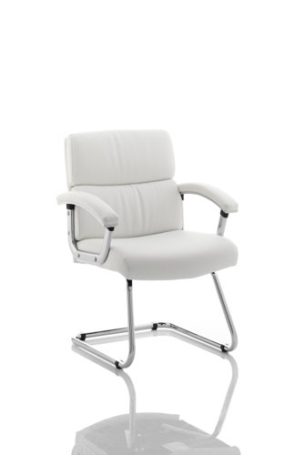 Desire Cantilever Chair White With Arms