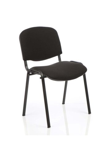 ISO Stacking Chair Black Fabric Black Frame  (Priced at an MOQ of 4)
