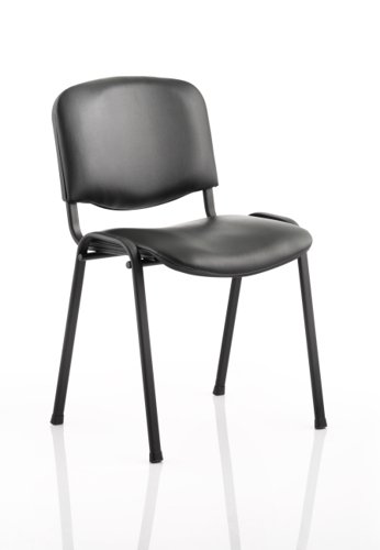 ISO Stacking Chair Black Vinyl Black Frame  (Priced at an MOQ of 4)