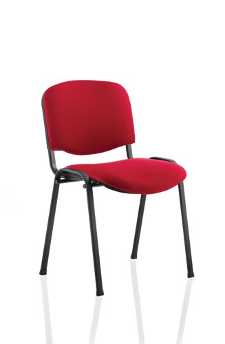 ISO Stacking Chair Wine Fabric Black Frame  (Priced at an MOQ of 4)