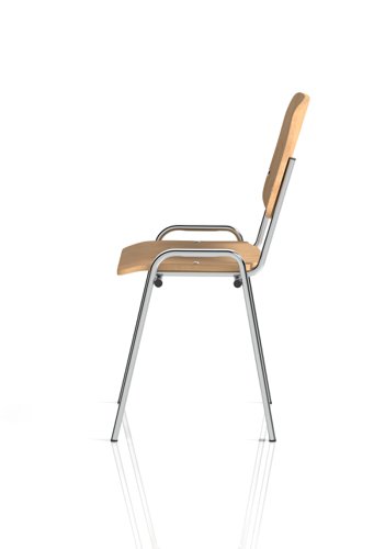 59966DY - ISO Stacking Chair Beech Chrome Frame BR000066