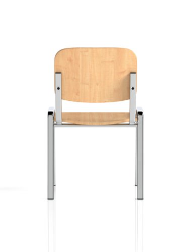 BR000066 ISO Stacking Chair Beech Chrome Frame  (Priced at an MOQ of 4)