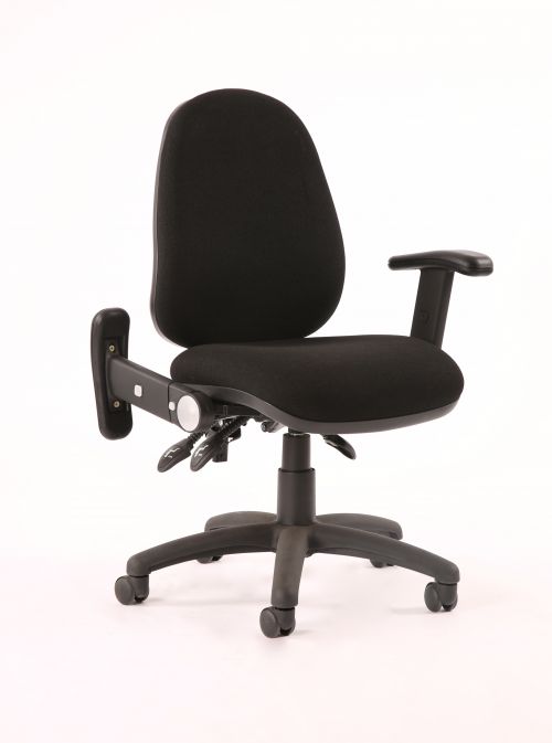 Luna Fold back And Height Adjusting Black Arm