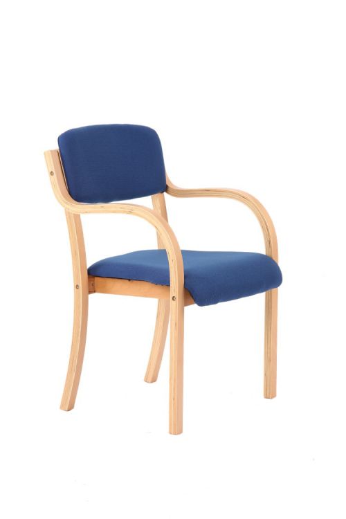 Madrid Visitor Chair Blue With Arms