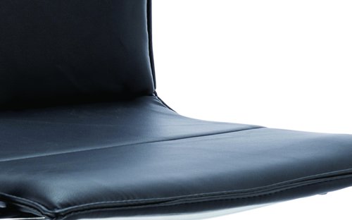 Echo Cantilever Chair Black Soft Bonded Leather With Arms