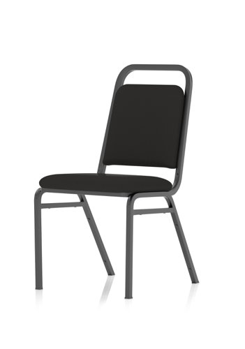 80403DY - Banqueting Stacking Visitor Chair Black Frame Black Fabric BR000196
