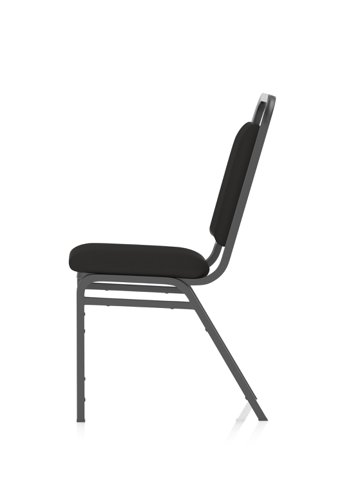 Banqueting Stacking Visitor Chair Black Frame Black Fabric BR000196  80403DY