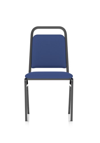Banqueting Stacking Visitor Chair Black Frame Blue Fabric BR000197 Visitors Chairs 80410DY