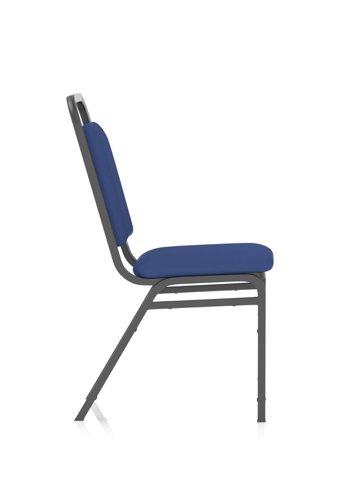 Banqueting Stacking Visitor Chair Black Frame Blue Fabric BR000197 80410DY Buy online at Office 5Star or contact us Tel 01594 810081 for assistance
