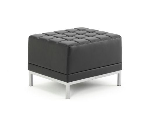 Infinity Modular Cube Chair Black Bonded Leather