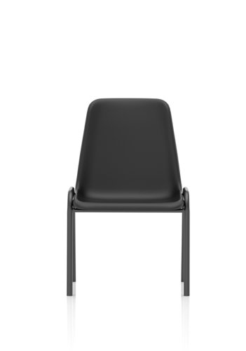 BR000202 Polly Stacking Visitor Chair Black Polypropylene (MOQ of 4 - Priced Individually)