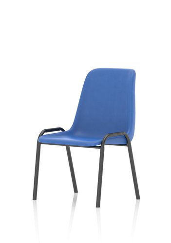 BR000203 Polly Stacking Visitor Chair Blue Polypropylene