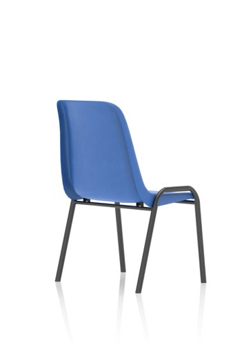 Polly Stacking Visitor Chair Blue Polypropylene BR000203 Visitors Chairs 60400DY
