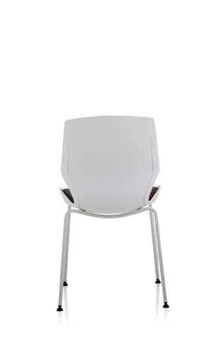 Florence White Frame Dark Grey Fabric Visitor Chair BR000209 Dynamic