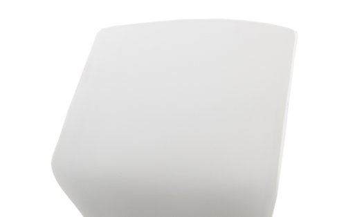 BR000209 Florence White Frame Dark Grey Fabric Visitor Chair