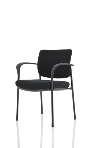 Brunswick Deluxe Black Fabric Back Black Frame BR000223 Banqueting & Conference Chairs 80690DY