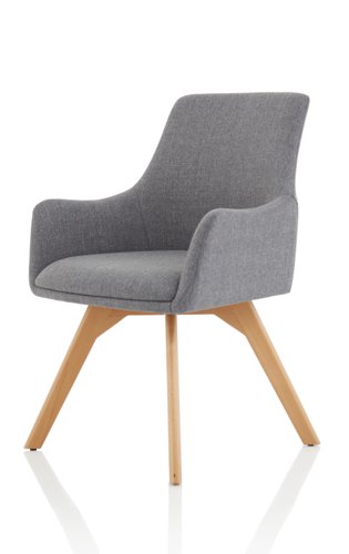 82097DY - Carmen Grey Fabric Wooden Leg Chair BR000224