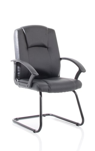 Bella Black Leather Cantilever with Black Frame BR000300 Dynamic