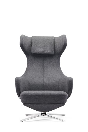 Sofia Executive Visitor Armchair Sleek and Futuristic Design Opulent Charcoal Cashmere Finish - BR000305  15945DY