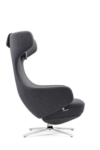 Sofia Executive Visitor Armchair Sleek and Futuristic Design Opulent Charcoal Cashmere Finish - BR000305 Dynamic