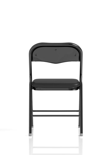 Sicily Black PU Black Frame Folding Chair (MOQ of 4 - Priced Individually)  BR000310