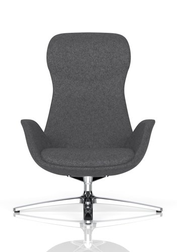 Etta Dark Grey Cashmere Lounge Chair