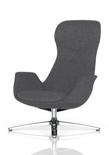 Etta Dark Grey Cashmere Lounge Chair