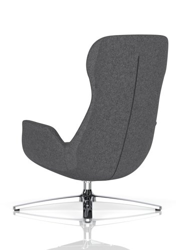 Etta Dark Grey Cashmere Lounge Chair