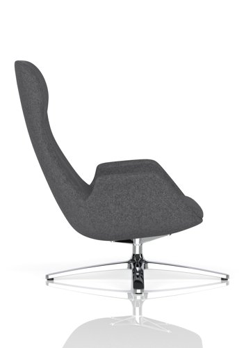 Etta Dark Grey Cashmere Lounge Chair