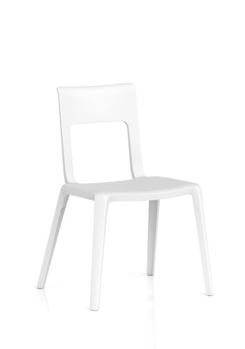 Nest Edge Stacking Cafe & Bistro Chair White