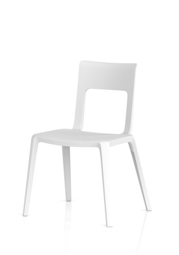 Nest Edge Stacking Cafe & Bistro Chair White