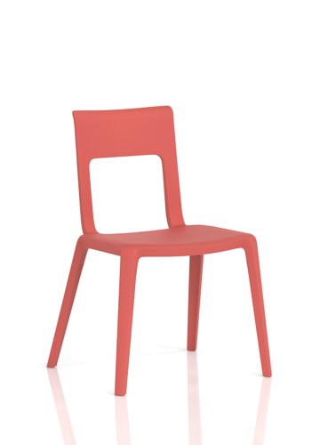 Nest Edge Stacking Cafe & Bistro Chair Red