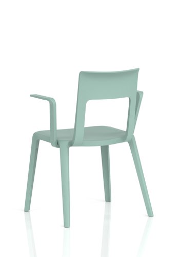 Nest Edge Stacking Cafe & Bistro Chair Green with Arms