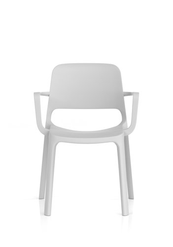 Nest Loop Stacking Cafe & Bistro Chair Grey with Arms