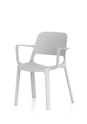 Nest Loop Stacking Cafe & Bistro Chair Grey with Arms