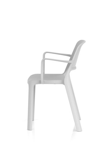 Nest Loop Stacking Cafe & Bistro Chair Grey with Arms