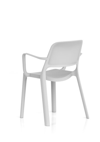 Nest Loop Stacking Cafe & Bistro Chair Grey with Arms