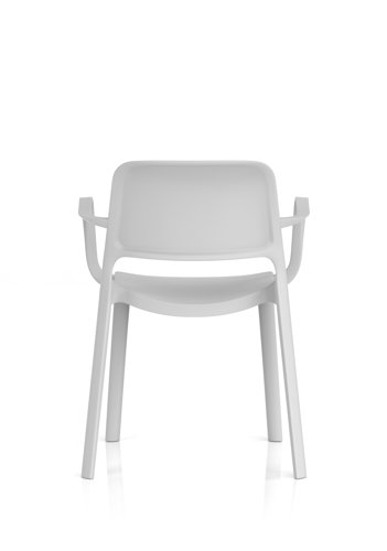 Nest Loop Stacking Cafe & Bistro Chair Grey with Arms