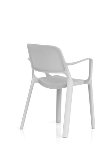 Nest Loop Stacking Cafe & Bistro Chair Grey with Arms