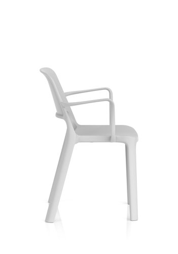 Nest Loop Stacking Cafe & Bistro Chair Grey with Arms