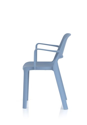 Nest Loop Stacking Cafe & Bistro Chair Blue with Arms