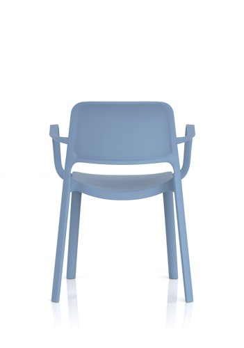 Nest Loop Stacking Cafe & Bistro Chair Blue with Arms