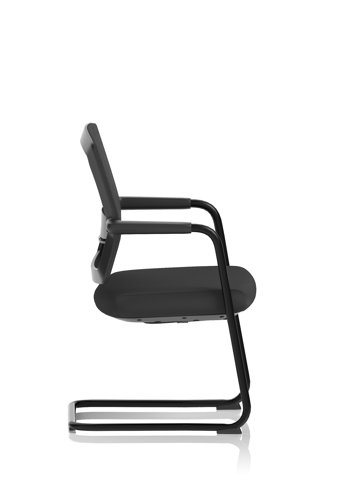 Flint Mesh Back Cantilever Chair Black