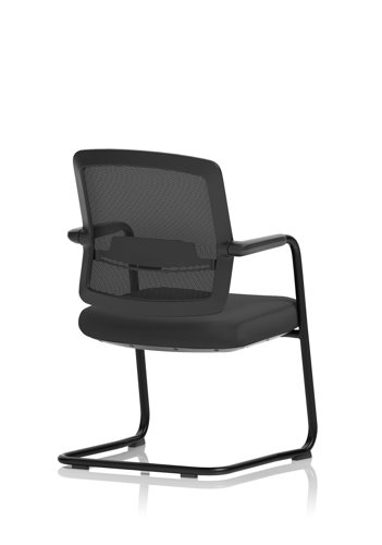 Flint Mesh Back Cantilever Chair Black