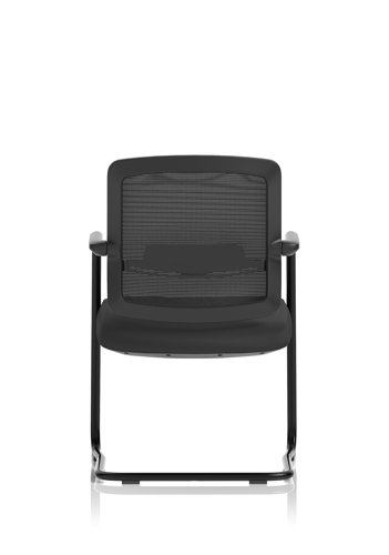 Flint Mesh Back Cantilever Chair Black