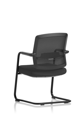 Flint Mesh Back Cantilever Chair Black
