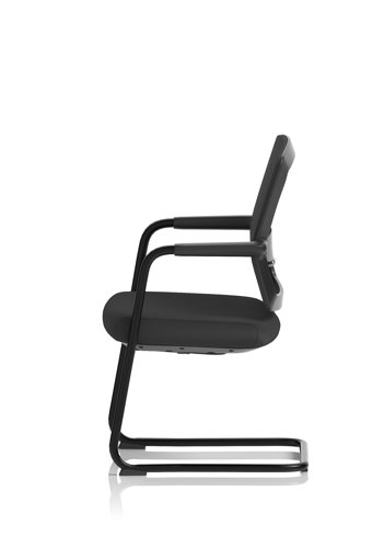 Flint Mesh Back Cantilever Chair Black